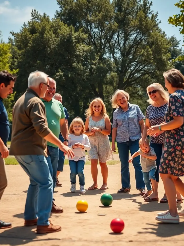 A photo of a local pétanque tournament organized by AMICALE PERIGNACAISE DE PETANQUE, showcasing the competitive yet friendly spirit of the event.